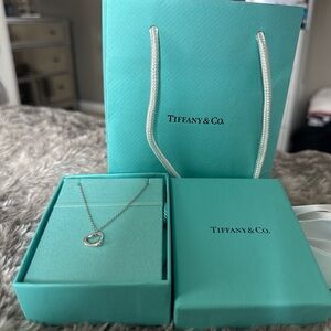 Tiffany & Co. Silver Open Heart Necklace
